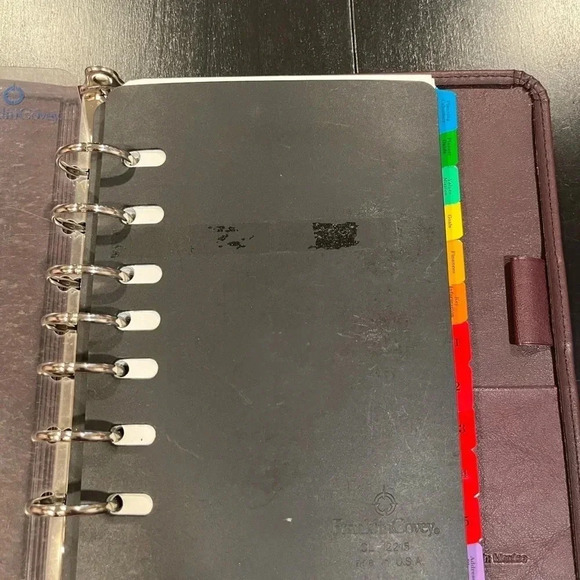 Vintage Franklin Covey Day Runner Style Binder Planner Faux Leather with Inserts - Picture 6 of 15